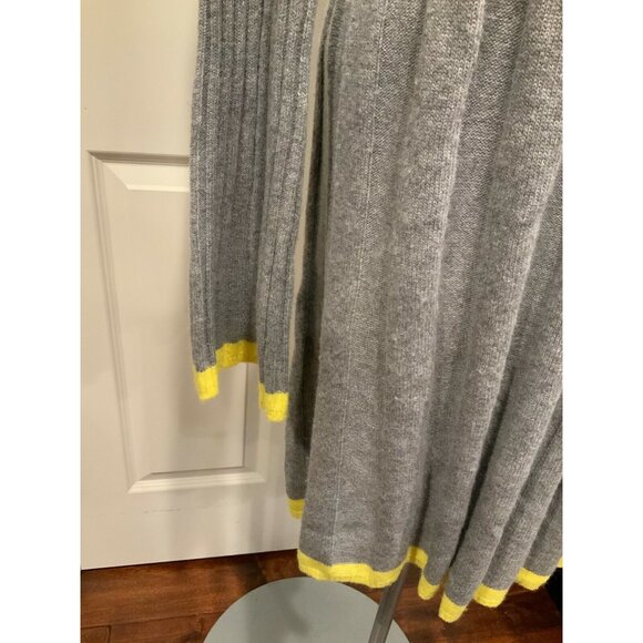 Anthropologie Gray Sweater Dress W/ Yellow Hem, Size XS - Picture 3 of 8